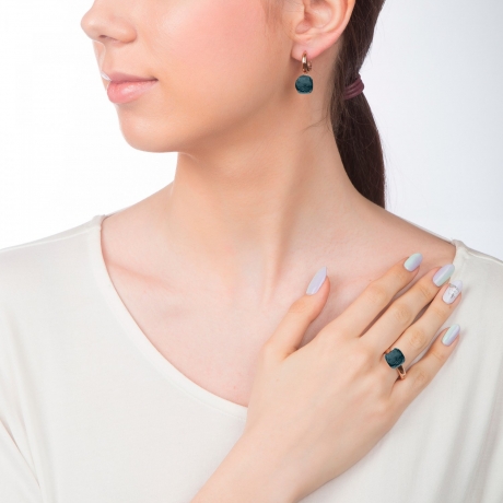 Серьги Firenze london blue 300026 BL/RG Qudo