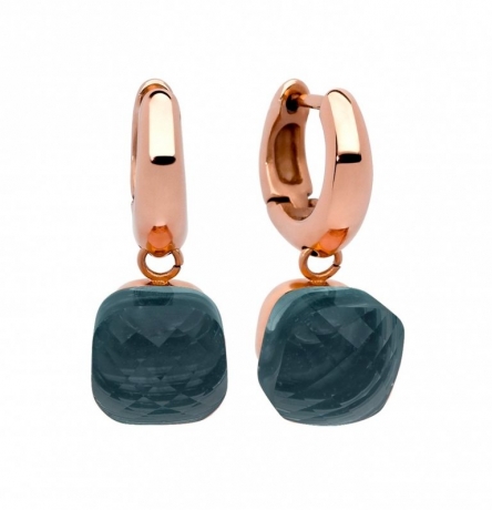 Серьги Firenze london blue 300026 BL/RG Qudo