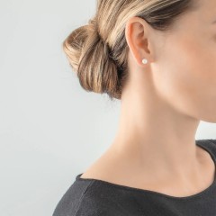 Пусеты White-Silver 1130/21-1417 Coeur de Lion