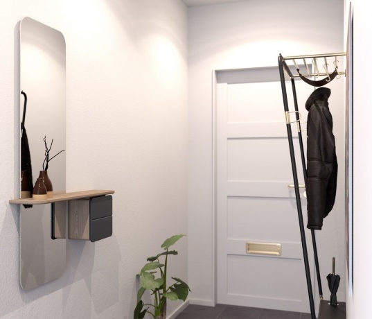 Вешалка в прихожую Lean On Me, черная Umage