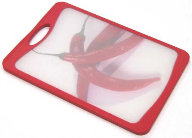 Кухонная доска FLUTTO, 37x25 см. Microban, красный