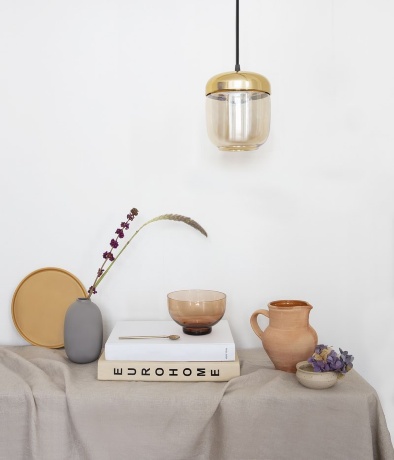 Плафон Acorn Amber Brass, 14х16 см. Umage