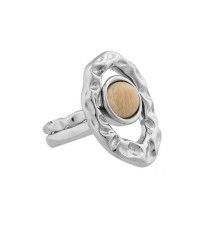 Кольцо двойное Amazonite Beige, 16.5 мм. Possebon