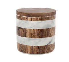 Банка для сыпучих продуктов Wood&amp;Marble, 12х11,5 см, 0,7 л. Home &amp; Style