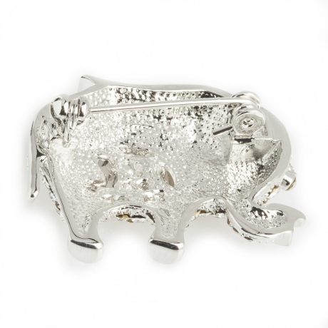 Брошь Слон FAN-06545.1 S/BW Shadore