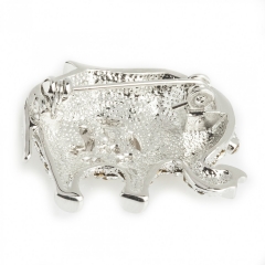 Брошь Слон FAN-06545.1 S/BW Shadore