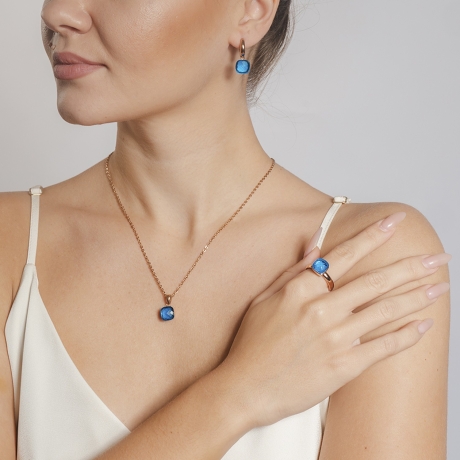 Серьги Firenze ocean 300359 BL/RG Qudo