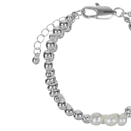 Браслет Metall & Pearl Сarabiner