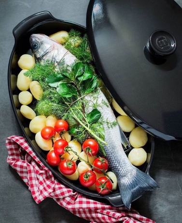 Форма "Папильот" для запекания рыбы Emile Henry, цвет базальт