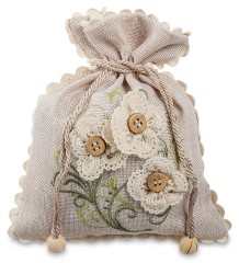 LK-37 Мешочек из льна "Полевые цветы"