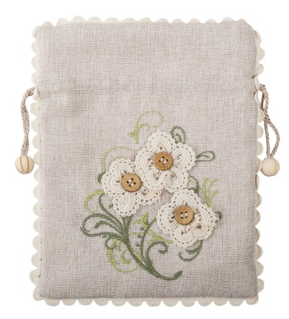 LK-37 Мешочек из льна "Полевые цветы"