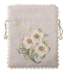 LK-37 Мешочек из льна "Полевые цветы"