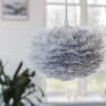 Плафон из перьев Eos mini light grey, 35х20 см. Umage