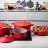 Кастрюля из литого аллюминия RED, 4 л. MC Kitchen Craft