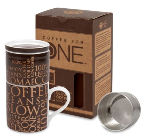 Кружка "Кофе на одного 100% темно-коричневый", 370 мл. Koenitz