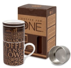 Кружка "Кофе на одного 100% темно-коричневый", 370 мл. Koenitz