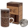 Кружка "Кофе на одного 100% темно-коричневый", 370 мл. Koenitz