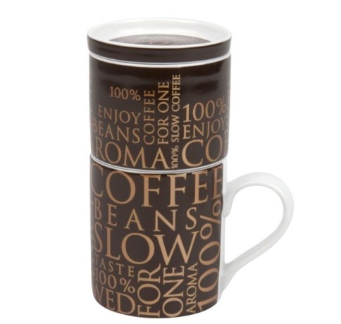 Кружка "Кофе на одного 100% темно-коричневый", 370 мл. Koenitz