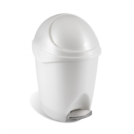 Контейнер мусорный Visor белый/никель