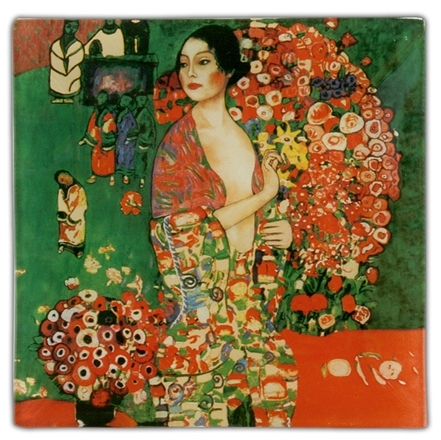 Тарелка декоративная "Танцовщица" Г. Климт, 13х13 см.