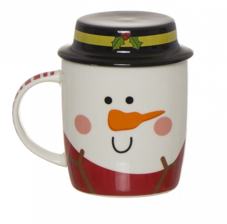 Кружка с крышкой Snowman, 350 мл. D'casa