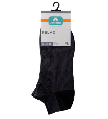 Носки спортивные женские Relax ASS-0002  35-39 сер/черн (Artsocks)