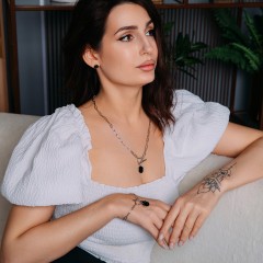 Браслет Jet C2009SW-B01.4 BW/S Fiore Luna