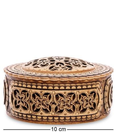 BST-406 Шкатулка "Сфера" (береста, прорезная)