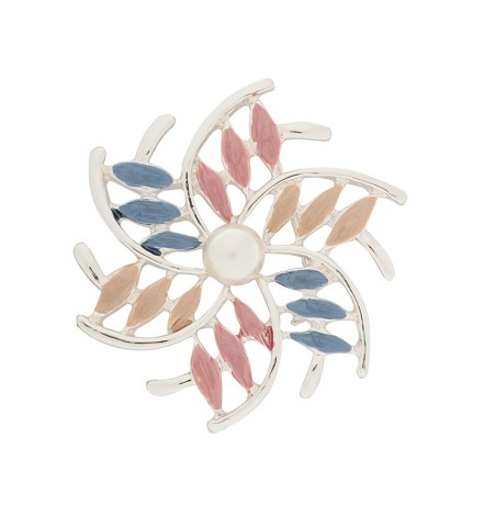 Брошь Цветок с жемчужиной XZ0956.27 M/S Shadore