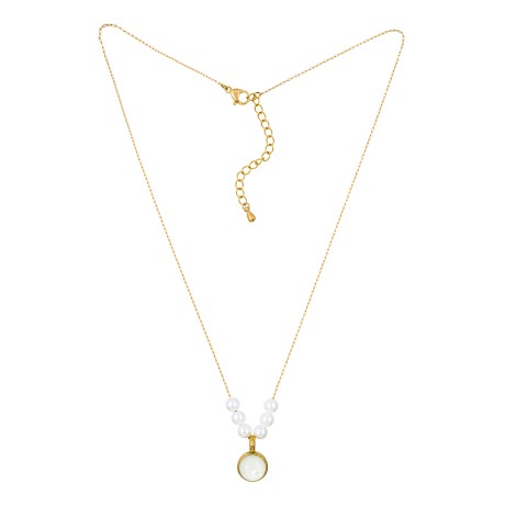 Колье SHELL WHITE BP03172-1 BW/G Fiore Luna