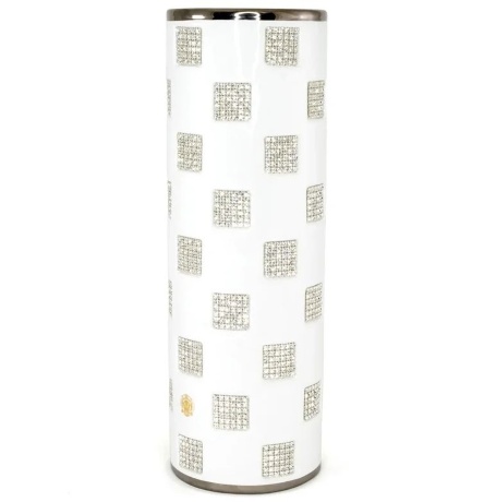 Ваза, 14х41,5 см. TOKIO, керамика, swarovski, белый