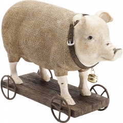 Статуэтка Pig, коллекция "Свинья" 29*20*10, Полирезин, Коричневый