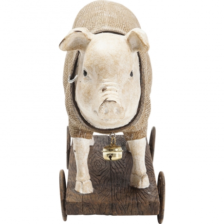 Статуэтка Pig, коллекция "Свинья" 29*20*10, Полирезин, Коричневый