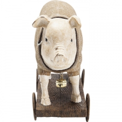 Статуэтка Pig, коллекция "Свинья" 29*20*10, Полирезин, Коричневый