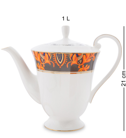 JK-218 Чайный сервиз 15 пр. на 6 перс. "Риомаджоре" (Riomaggiore Pavone)