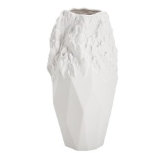 Ваза для цветов, 25,5 см, декоративная, фарфор P, белая, матовая, Текстура, Gloria, Home &amp; Style
