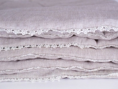 Одеяло легкое, с хлопковым волокном и чехлом из натурального льна "Дивный лен", 140х205 см. Natures