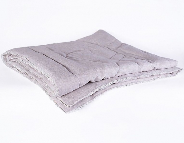 Одеяло легкое, с хлопковым волокном и чехлом из натурального льна "Дивный лен", 140х205 см. Natures