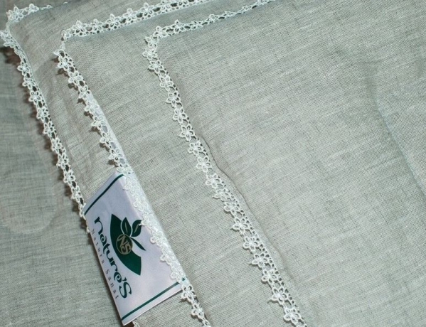 Одеяло легкое, с хлопковым волокном и чехлом из натурального льна "Дивный лен", 140х205 см. Natures