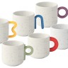 Набор кружек Creative, бело-зелёный, жёлтый, оранжевый, фиолетовый, красный, синий, 0,1 л. 6 шт. Easy Life