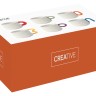 Набор кружек Creative, бело-зелёный, жёлтый, оранжевый, фиолетовый, красный, синий, 0,1 л. 6 шт. Easy Life