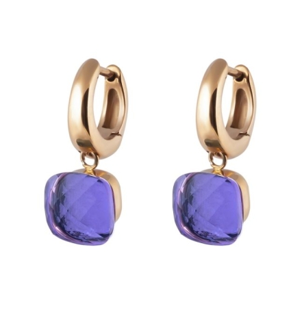 Серьги Firenze medium orchid 300338 V/RG Qudo