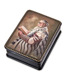 ШК-19/49-A Шкатулка в технике декупаж "Еврей" (10х10х3,5)