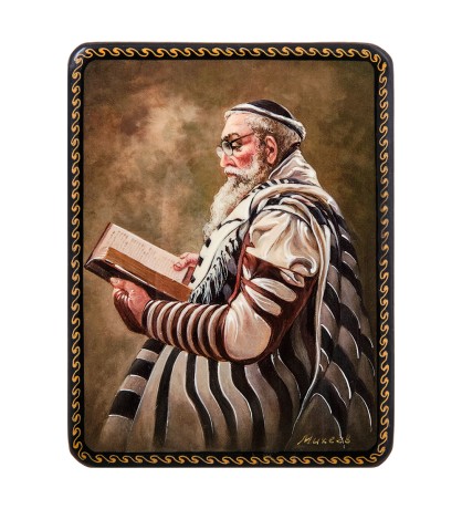 ШК-19/49-A Шкатулка в технике декупаж "Еврей" (10х10х3,5)