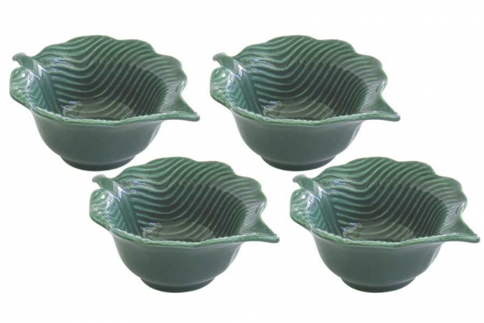 Набор из 4-х зелёных салатников Мадагаскар, 10,5 см. Easy Life