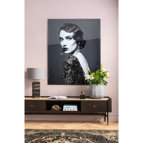 Картина Ladys, коллекция "Леди" 120*150*4, Стекло, Полипропилен, Черный, Белый