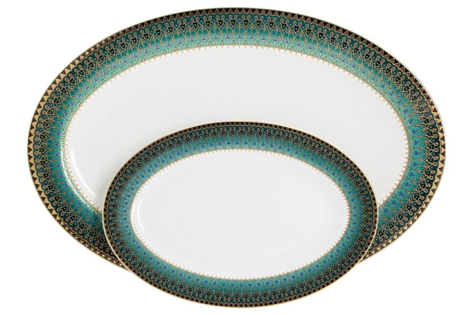 Чайный сервиз Бухара зелёный, 12 персон, 42 предмета, Midori