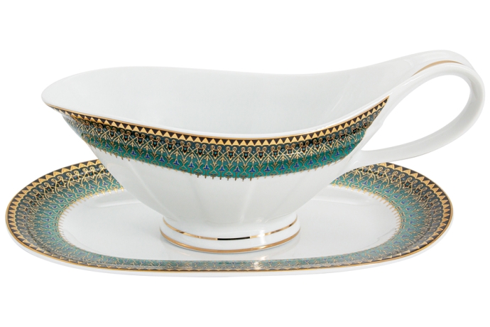 Чайный сервиз Бухара зелёный, 12 персон, 42 предмета, Midori