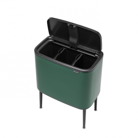Мусорный бак Touch Bin Bo (3 х 11 л), Зеленая сосна Brabantia