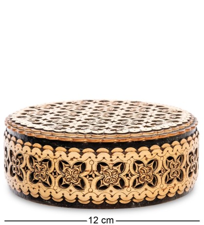 BST-407 Шкатулка прорезная (береста, прорезная)